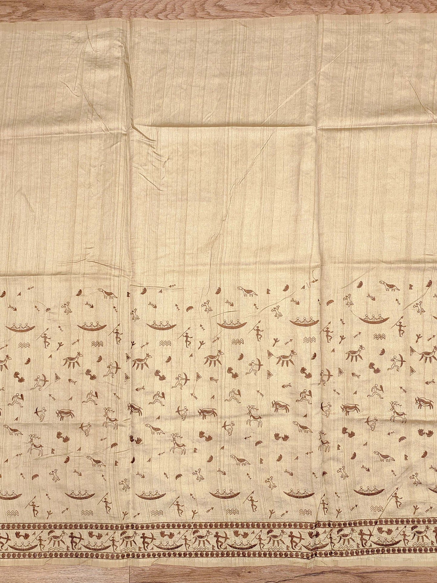 Embroidery on Blend Tussar Silk