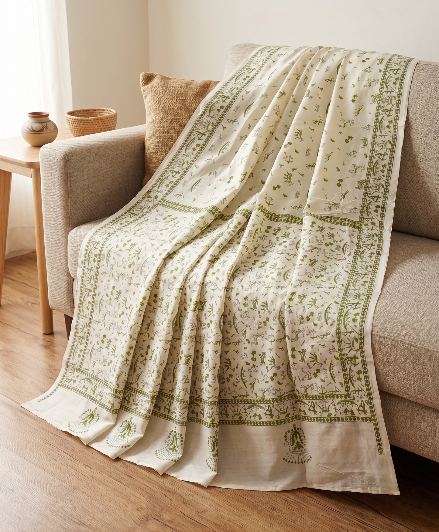 Embroidery on Blend Tussar Silk