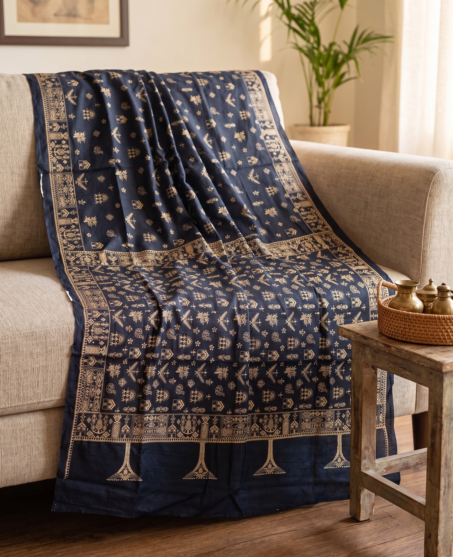 Embroidery on Blend Tussar Silk