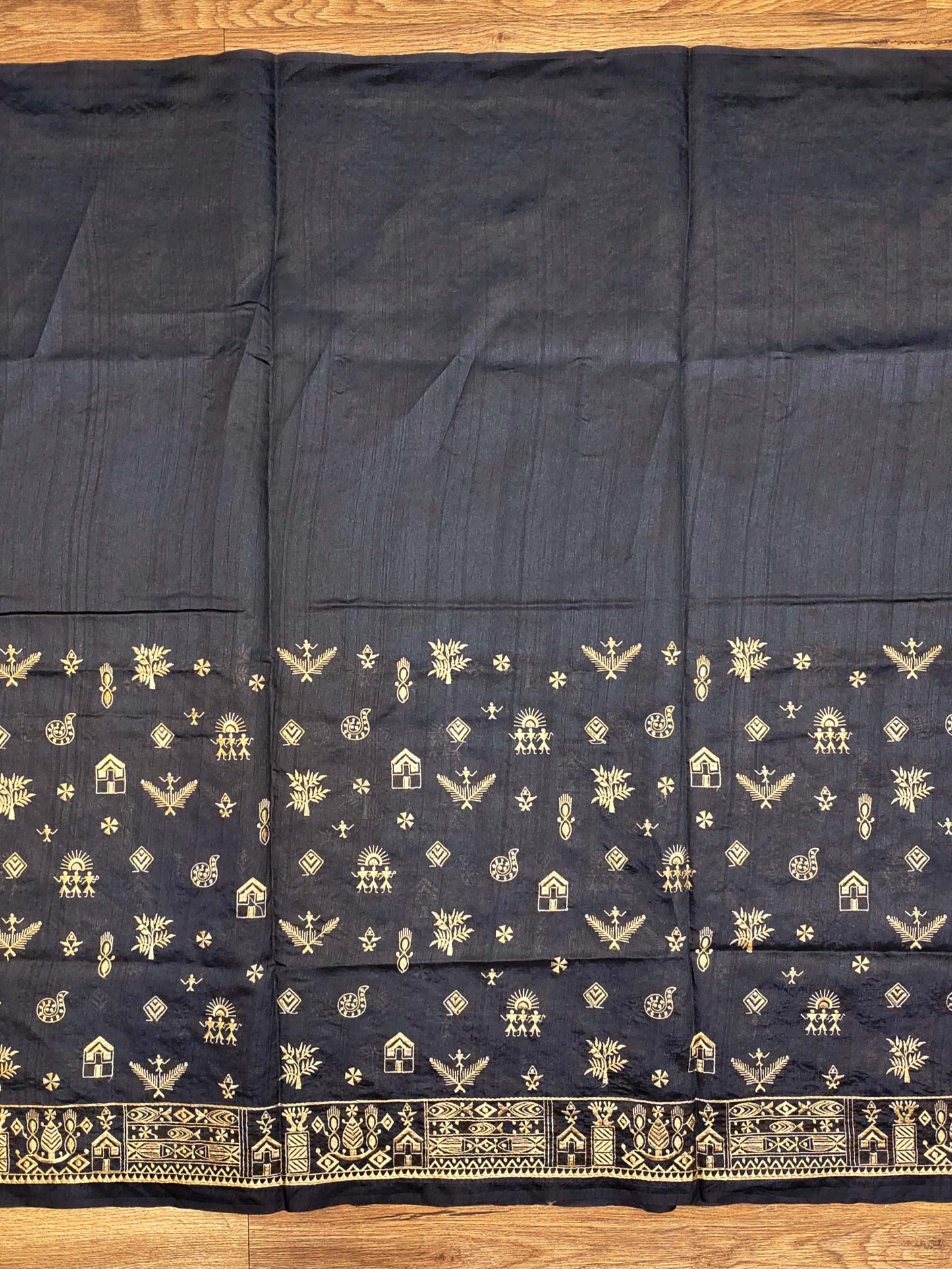Embroidery on Blend Tussar Silk