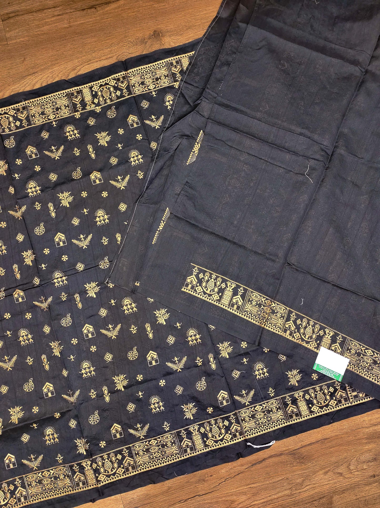 Embroidery on Blend Tussar Silk