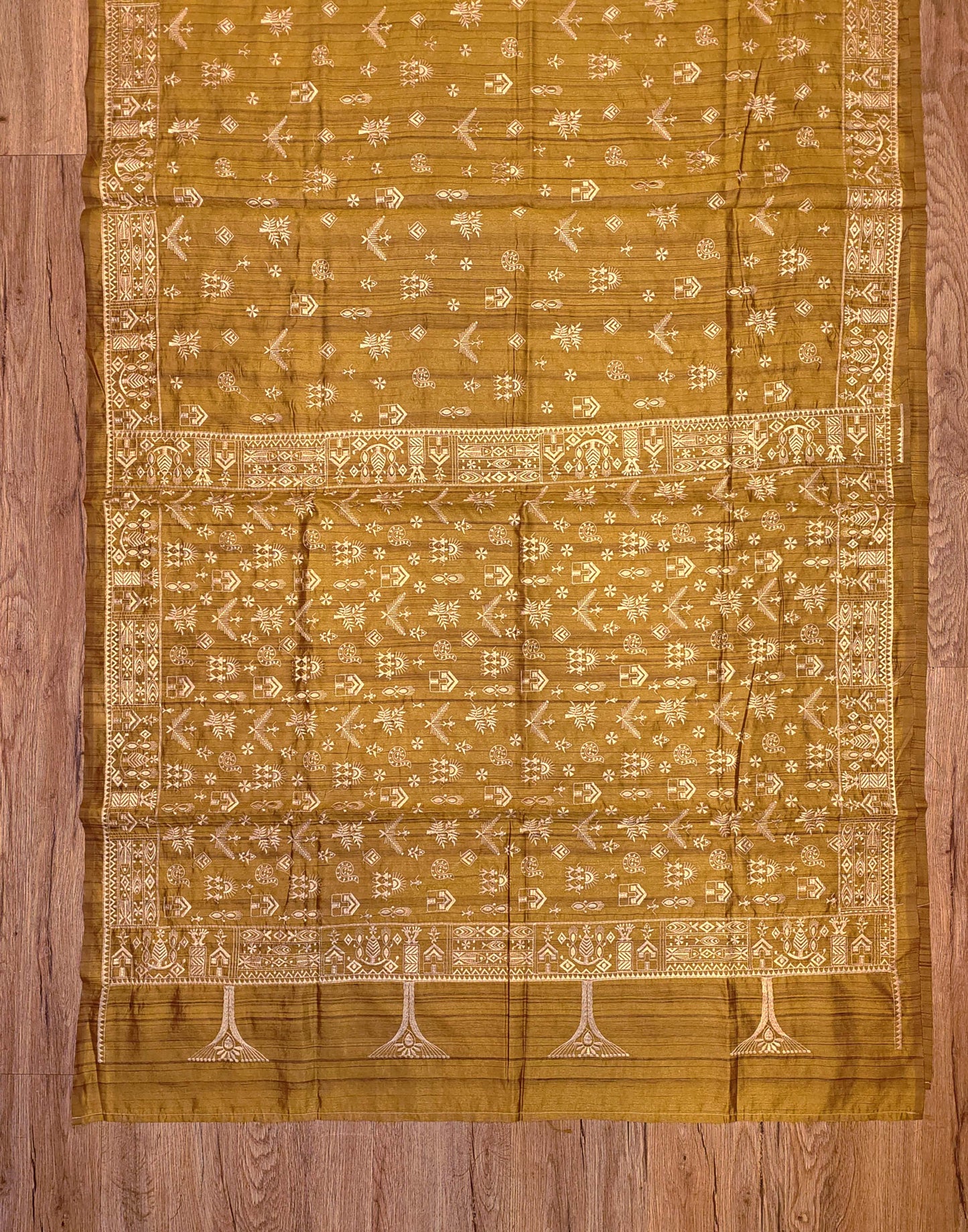 Embroidery on Blend Tussar Silk