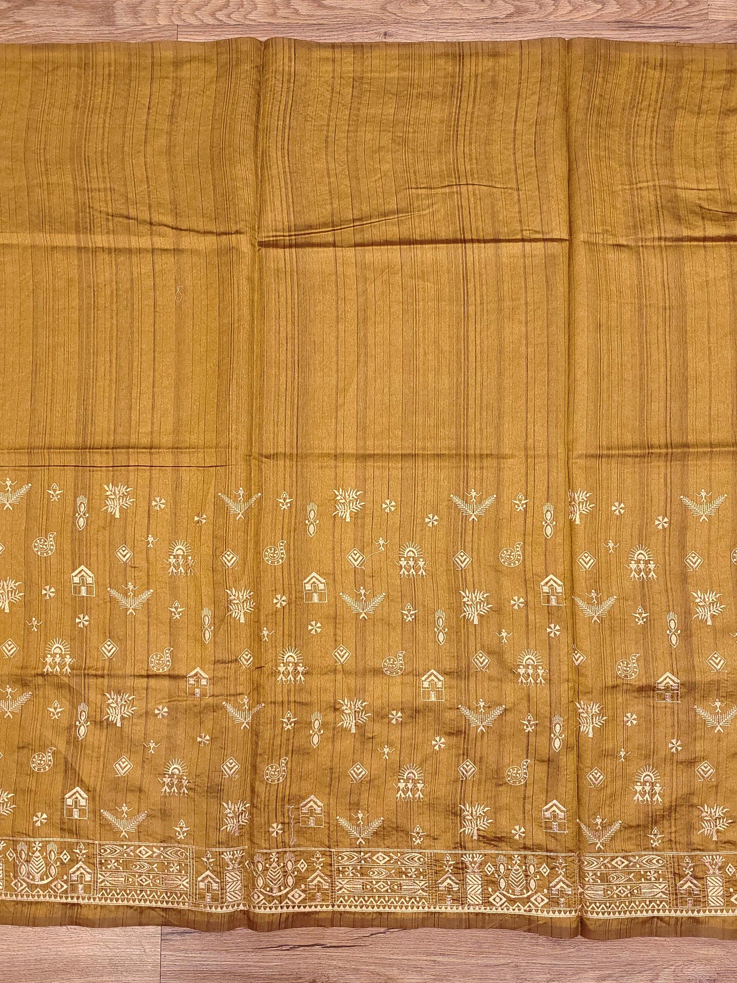Embroidery on Blend Tussar Silk