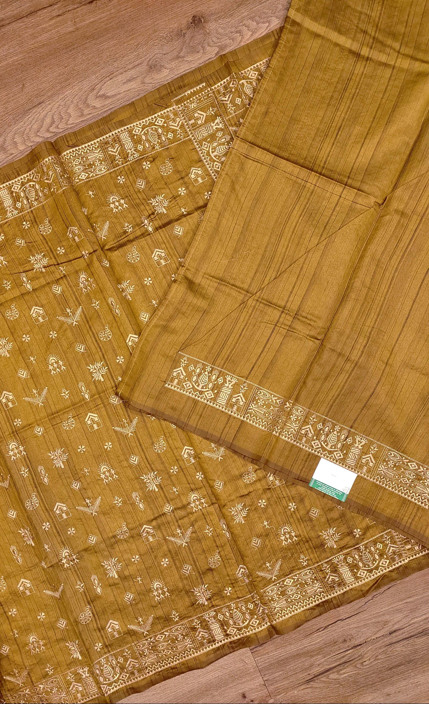 Embroidery on Blend Tussar Silk