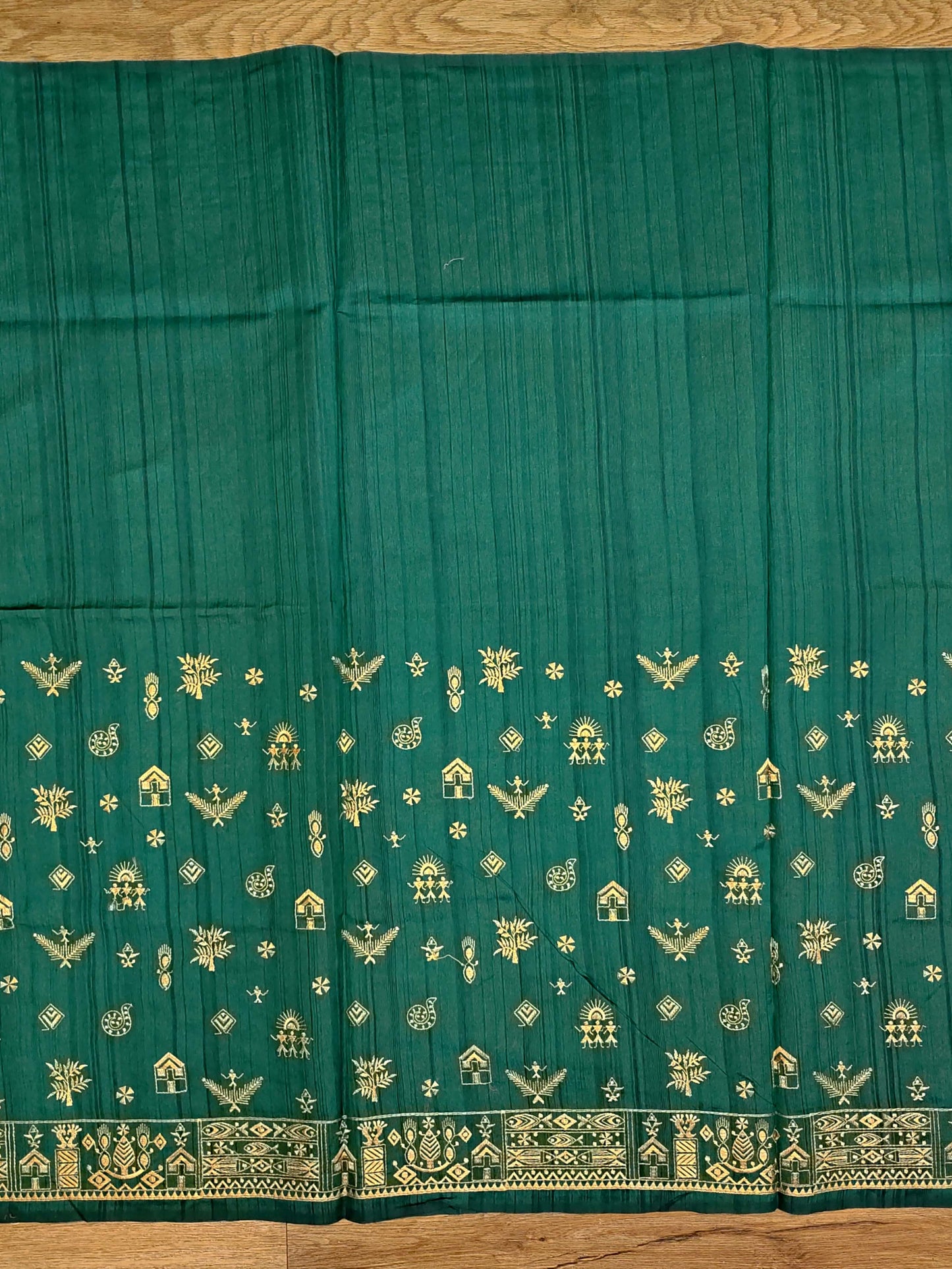 Embroidery on Blend Tussar Silk