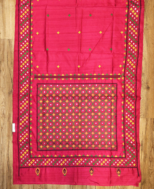 Embroidery on Blend Tussar Silk