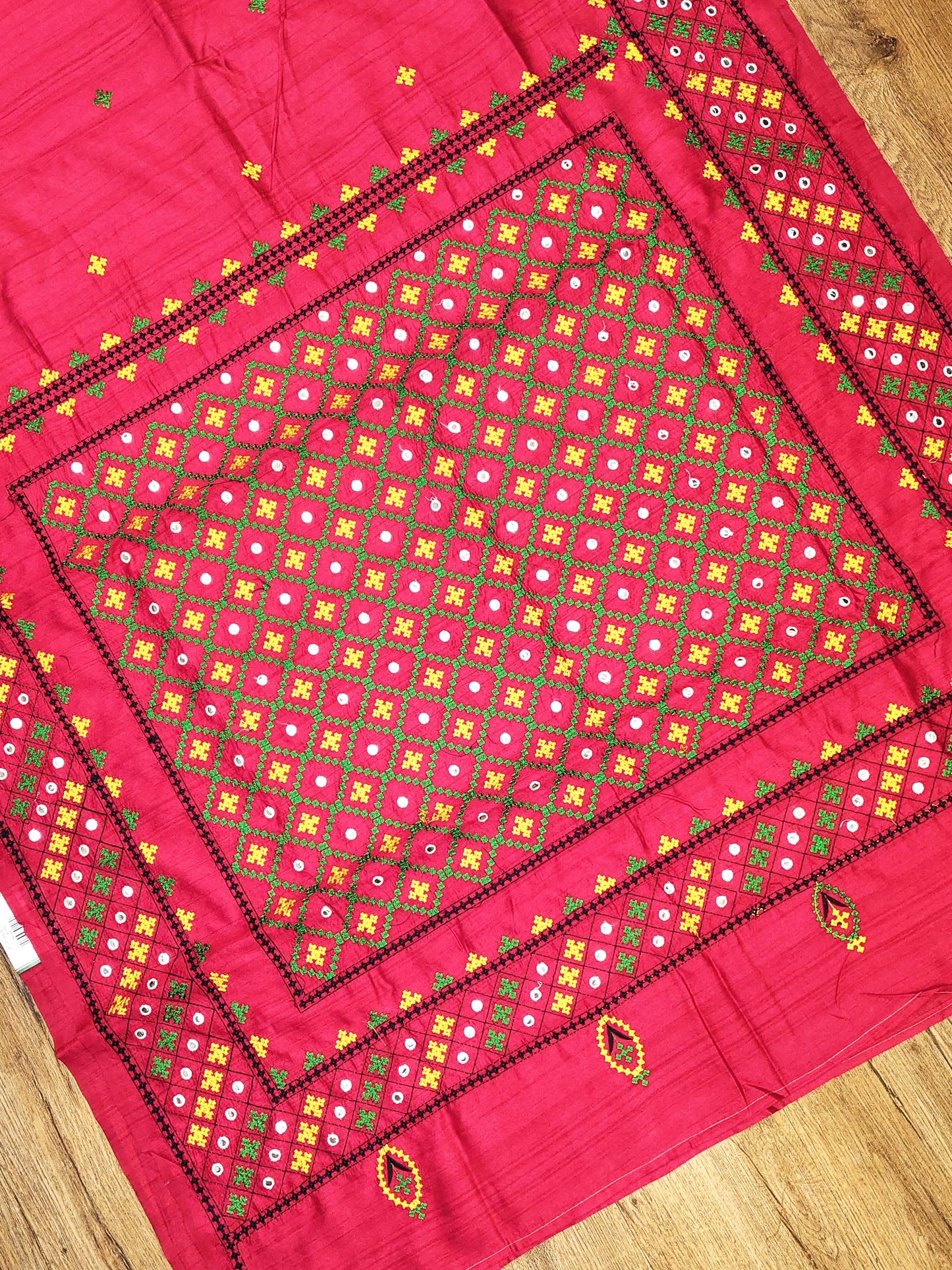 Embroidery on Blend Tussar Silk