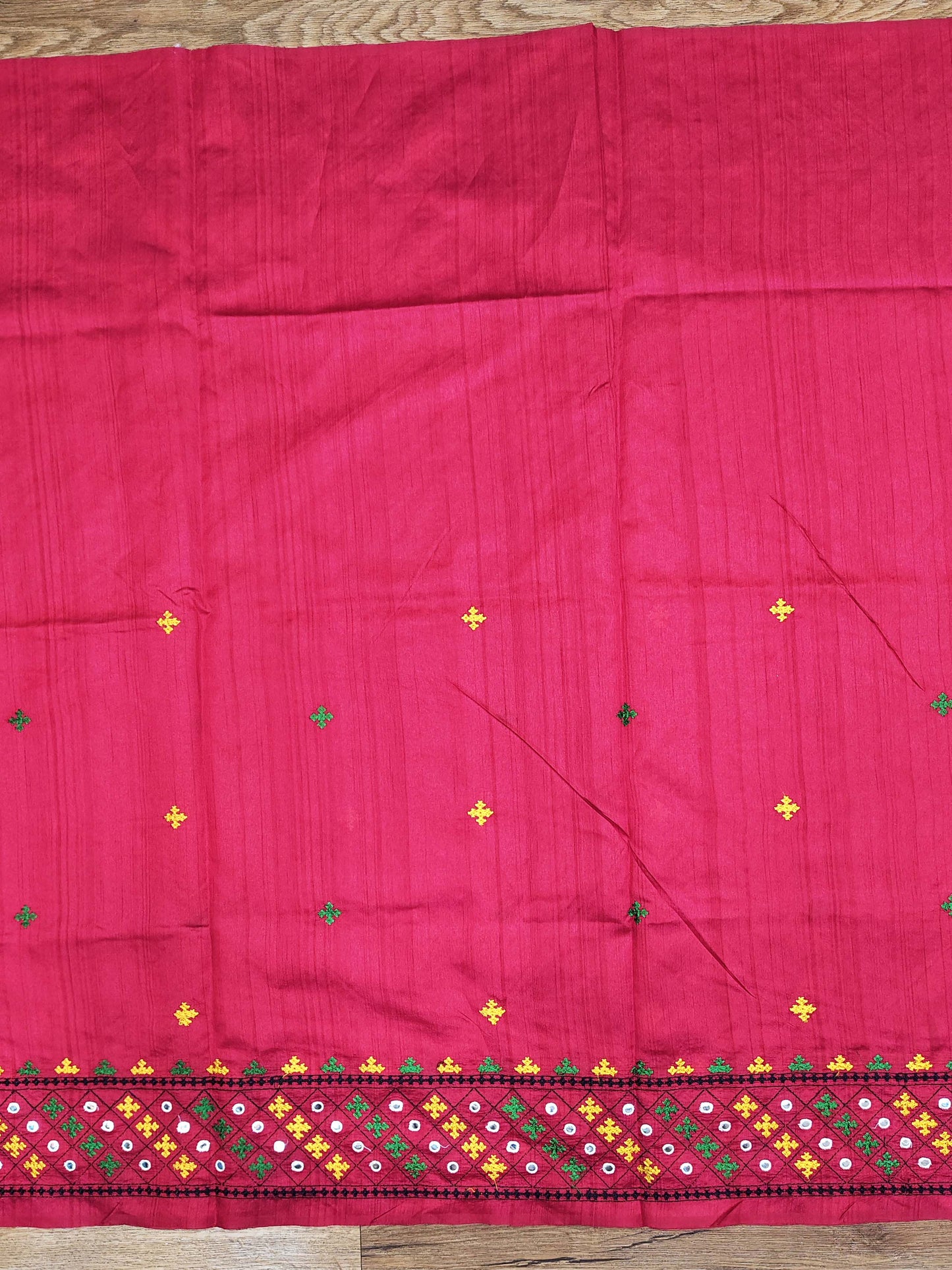 Embroidery on Blend Tussar Silk
