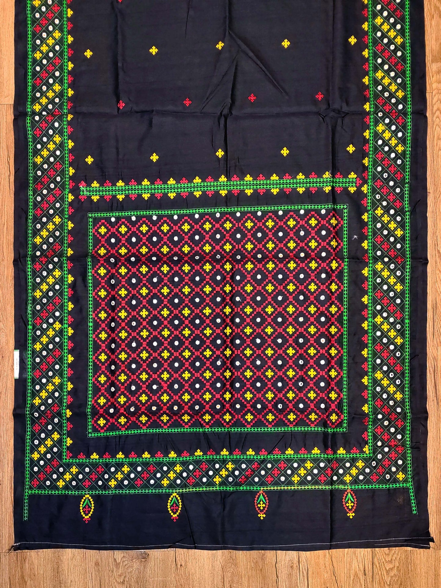 Embroidery on Blend Tussar Silk