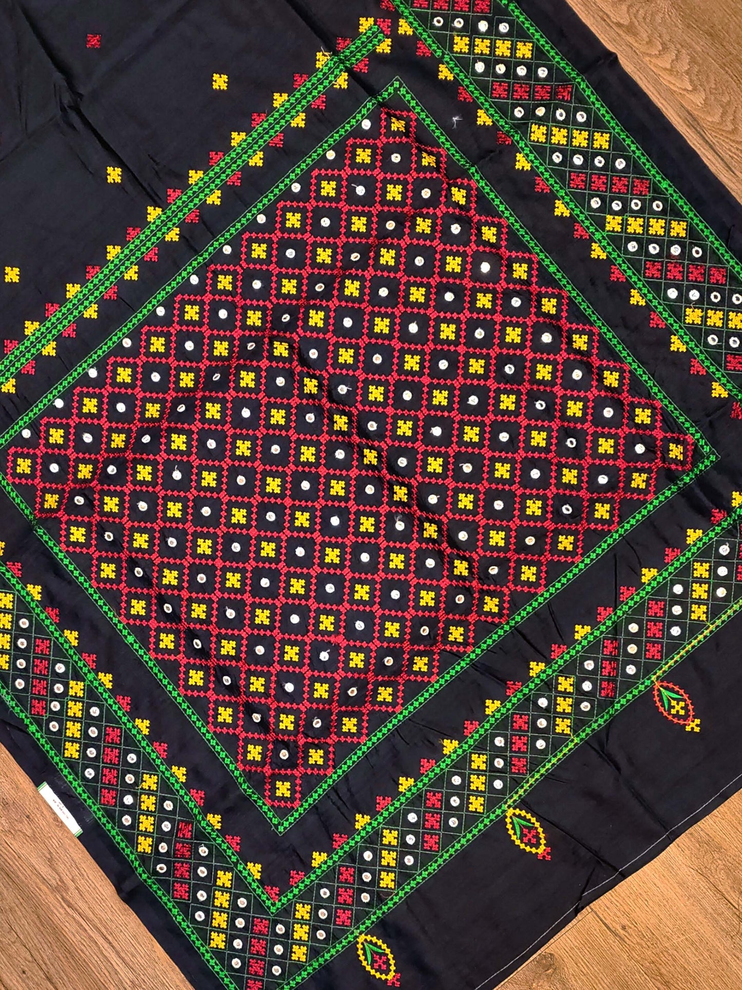 Embroidery on Blend Tussar Silk