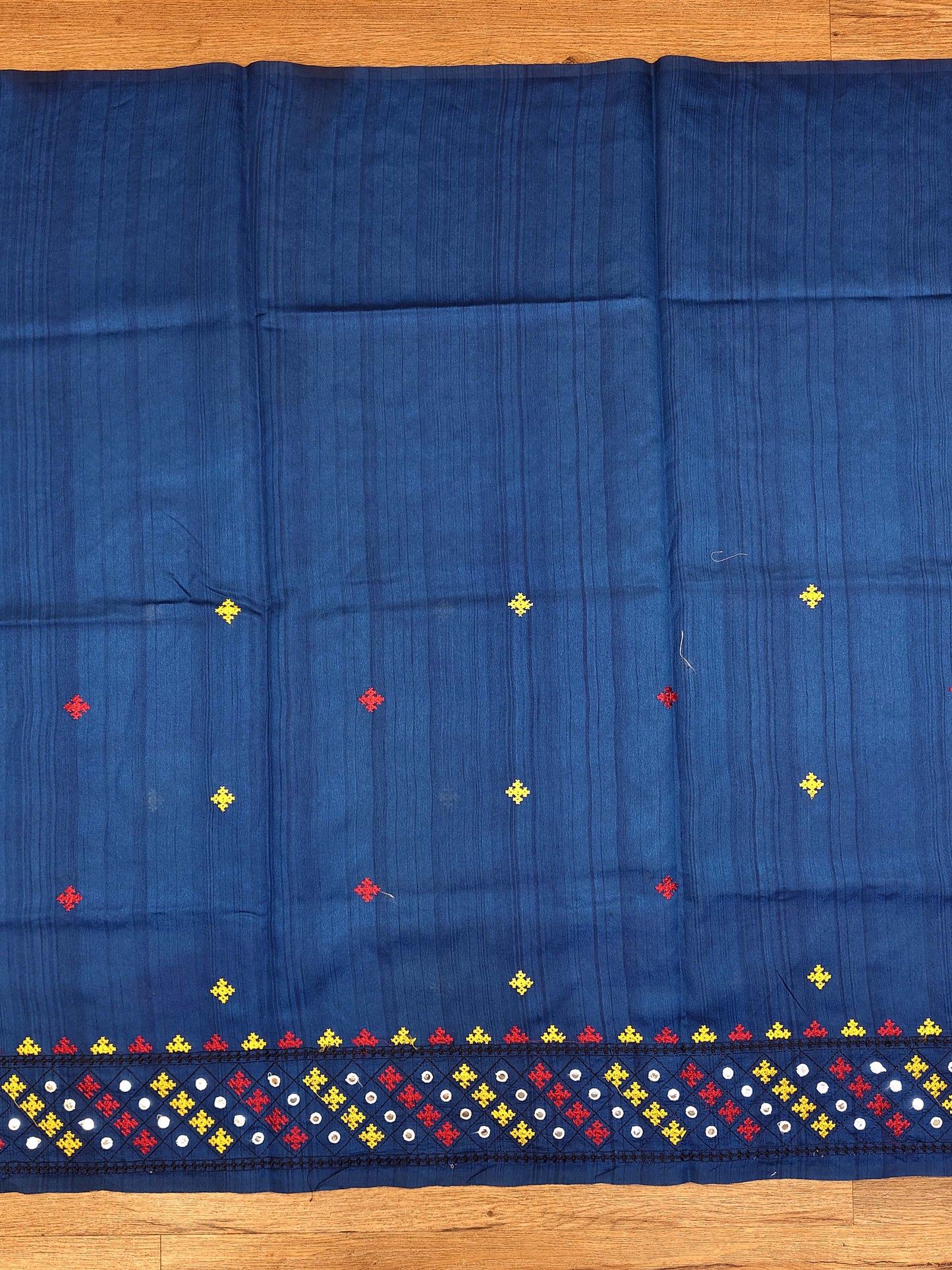 Embroidery on Blend Tussar Silk