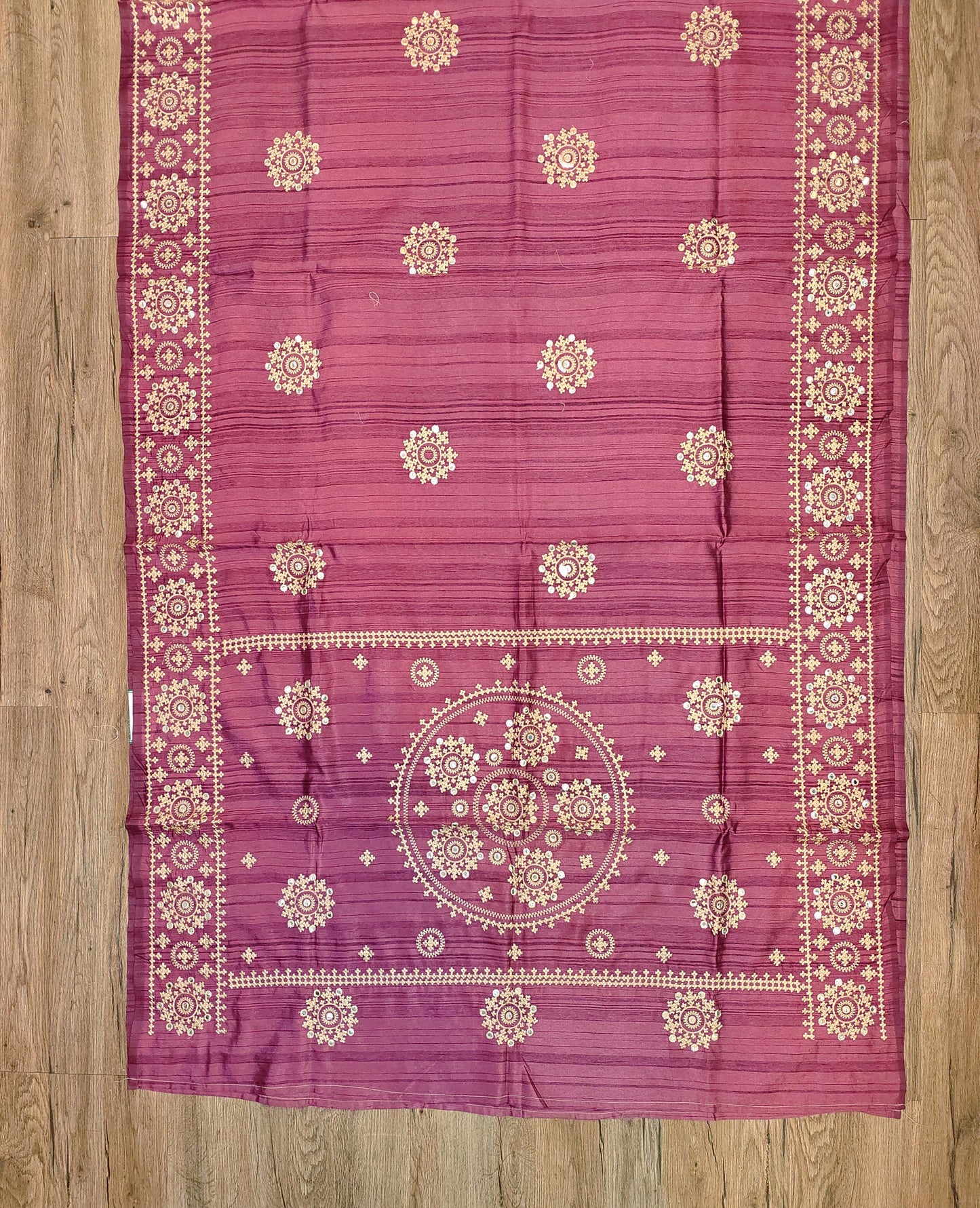 Embroidery on Blend Tussar Silk