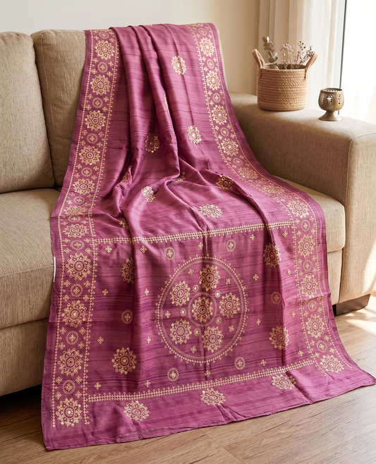 Embroidery on Blend Tussar Silk