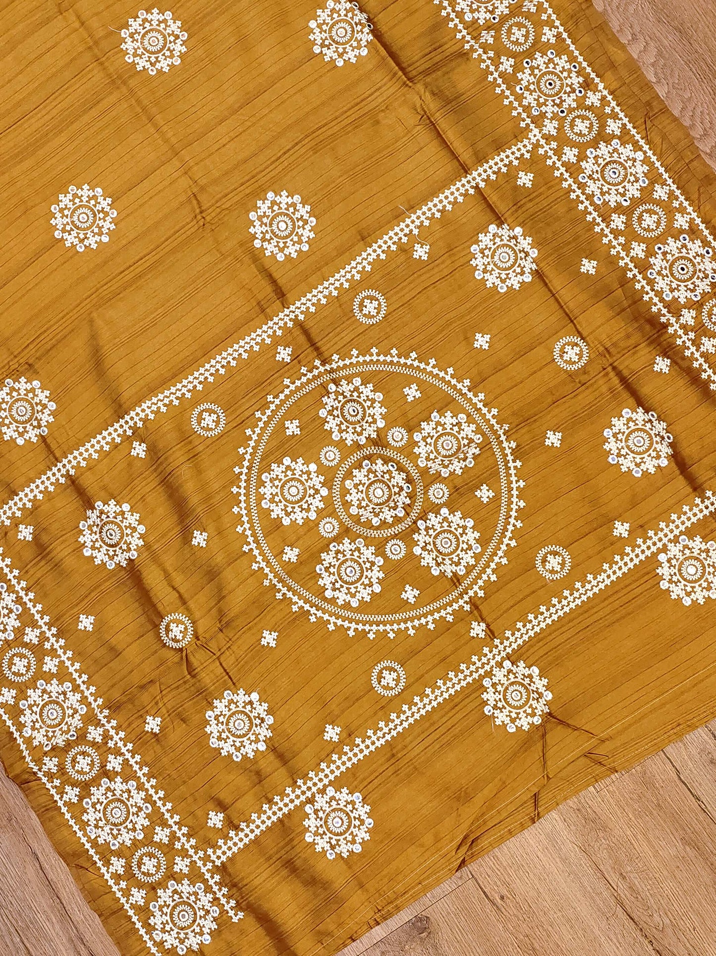 Embroidery on Blend Tussar Silk