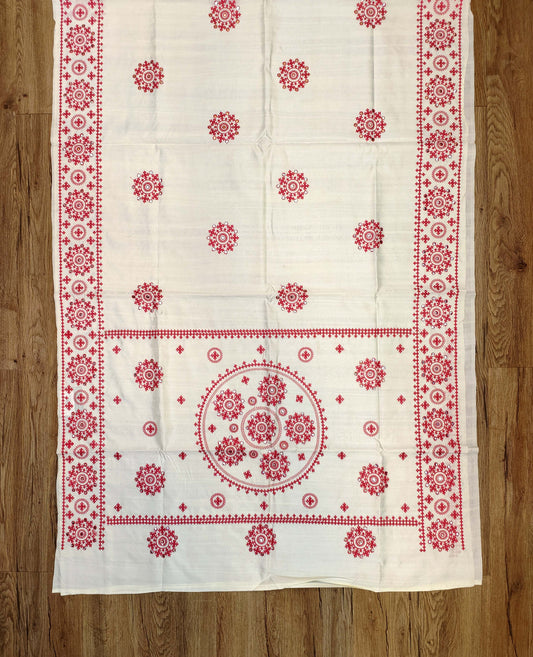 Embroidery on Blend Tussar Silk