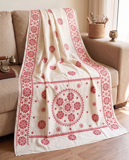 Embroidery on Blend Tussar Silk