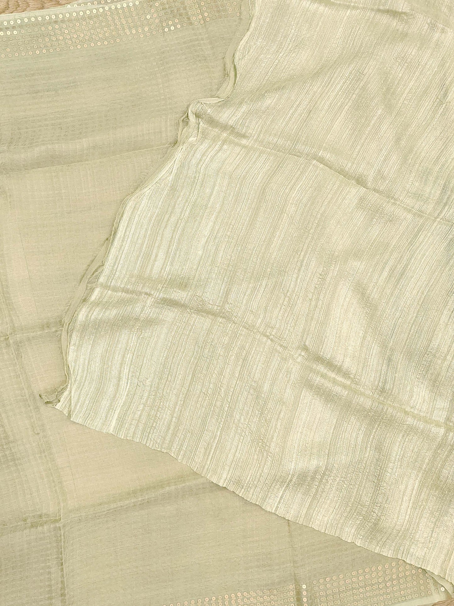 Handwoven Bengal Resham Silk Saree with Sequin Border & Pallu