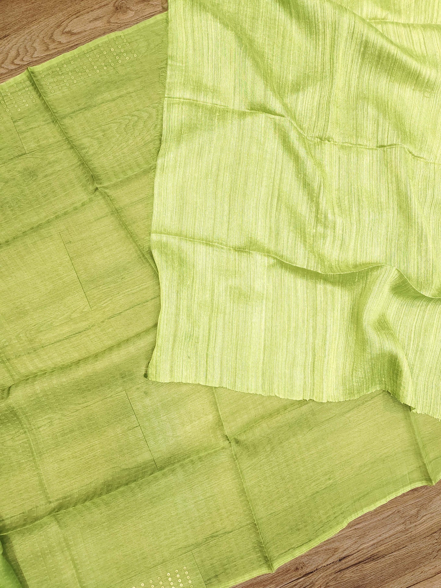 Handwoven Bengal Resham Silk Saree with Sequin Border & Pallu