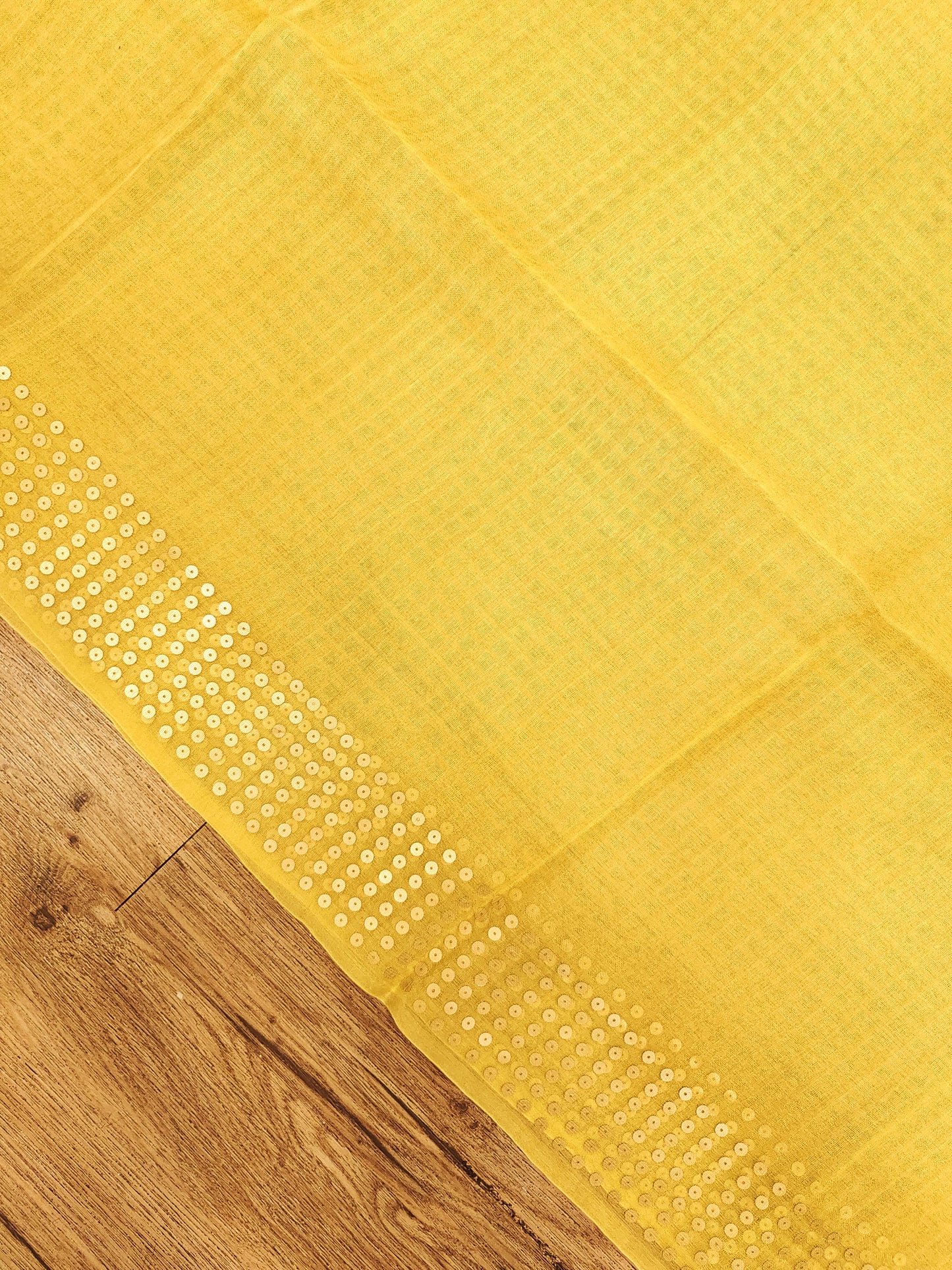 Handwoven Bengal Resham Silk Saree with Sequin Border & Pallu