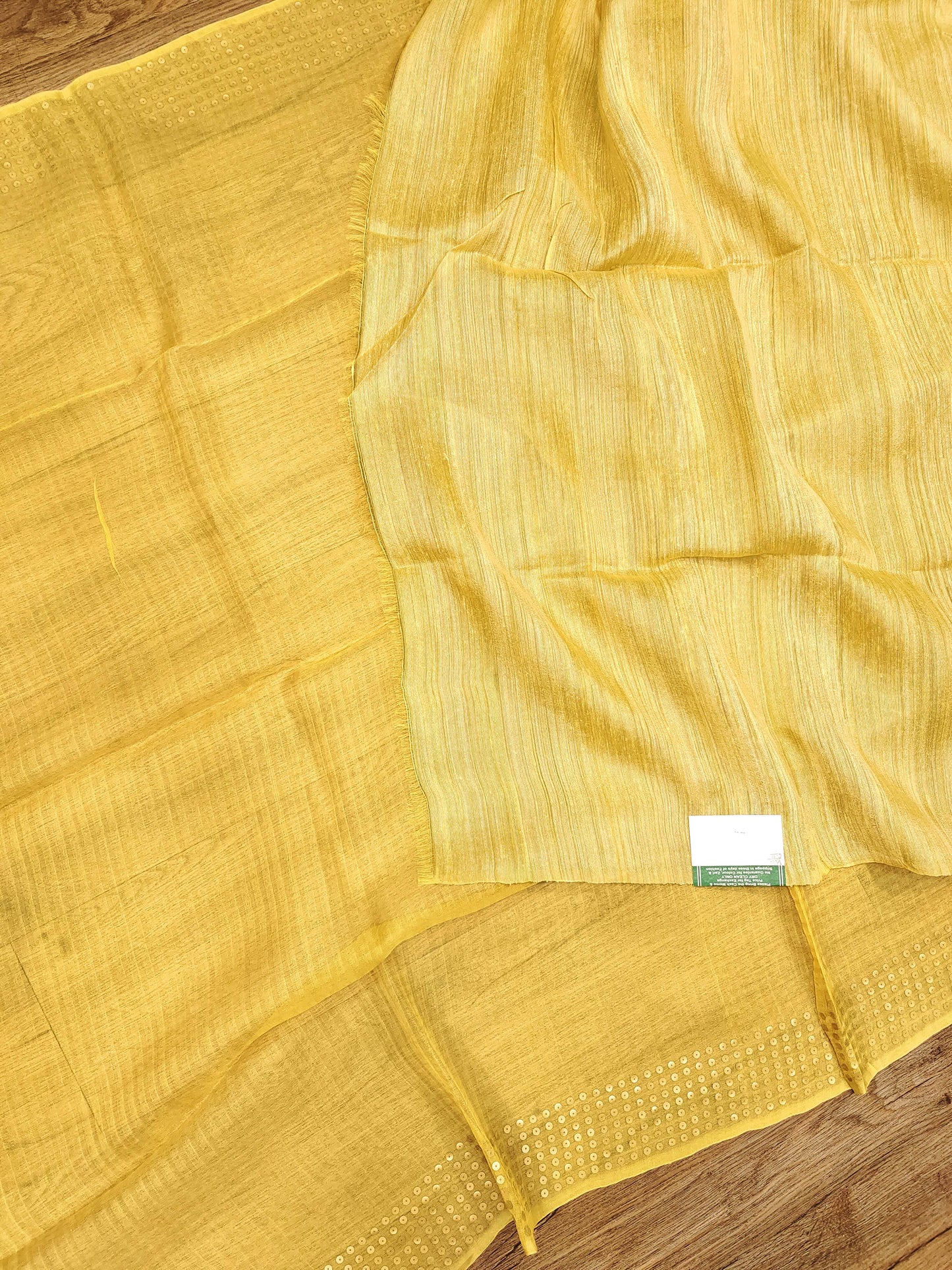 Handwoven Bengal Resham Silk Saree with Sequin Border & Pallu