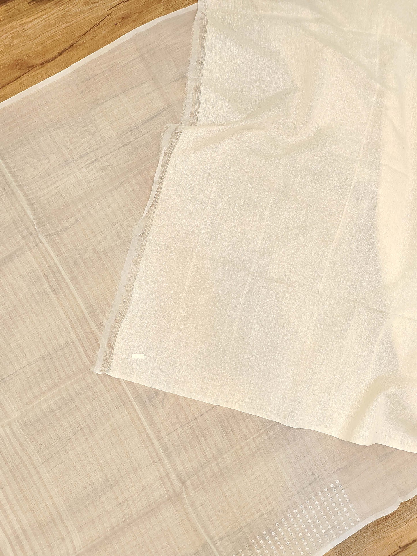 Handwoven Bengal Resham Silk Saree with Sequin Border & Pallu