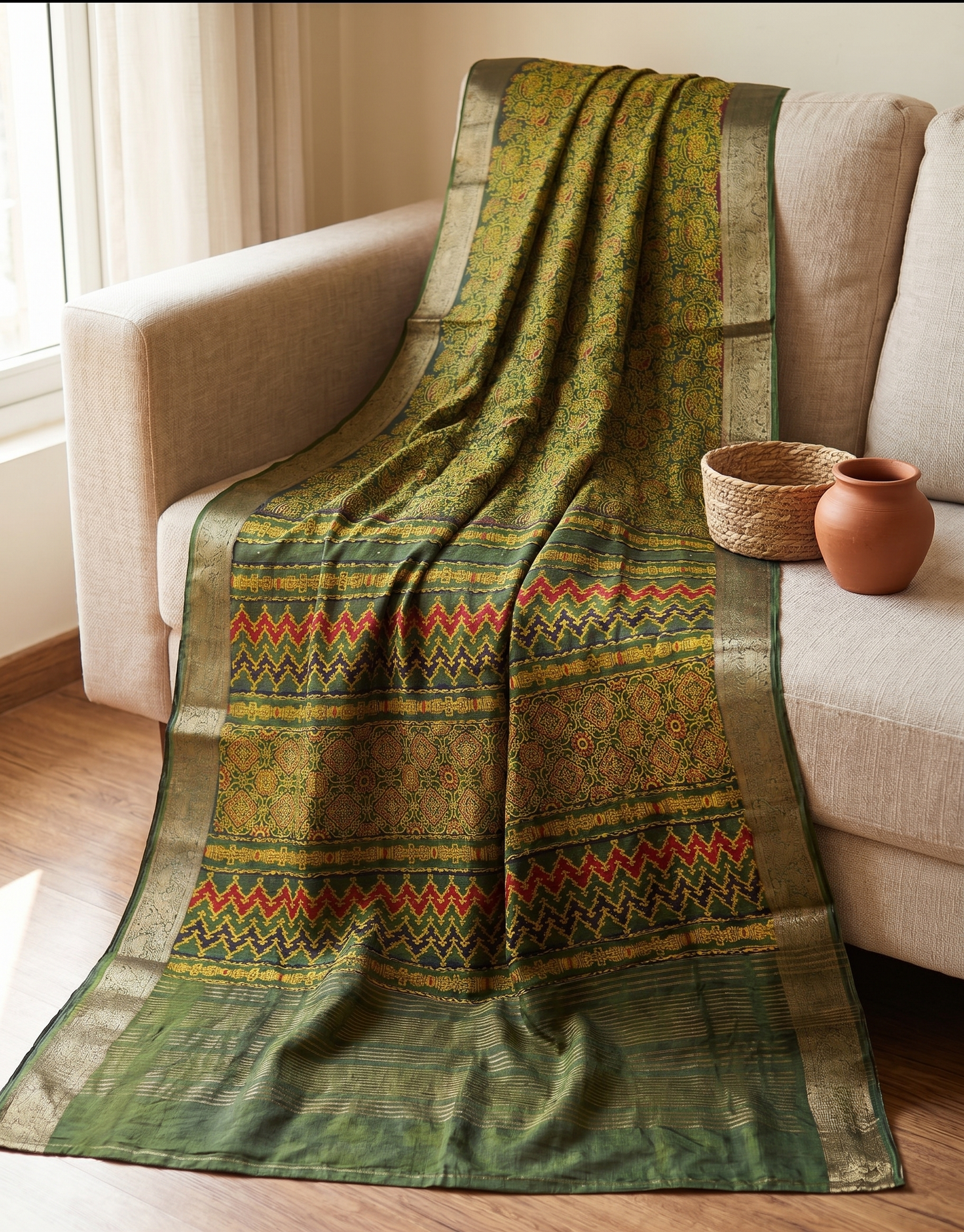 Ajrak Print on Viscose