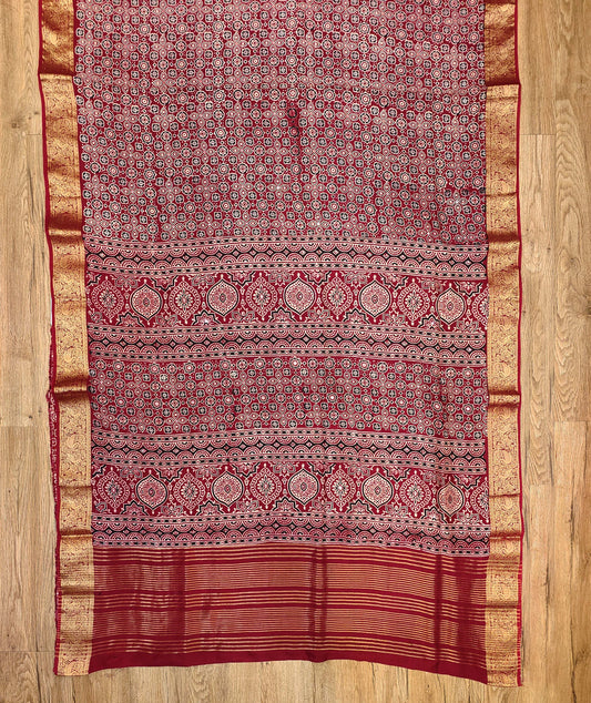 Ajrak Print on Viscose