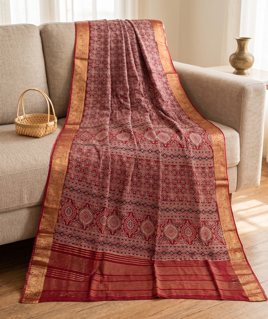 Ajrak Print on Viscose