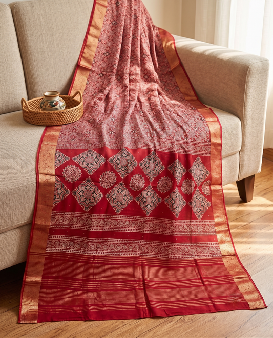 Ajrak Print on Viscose