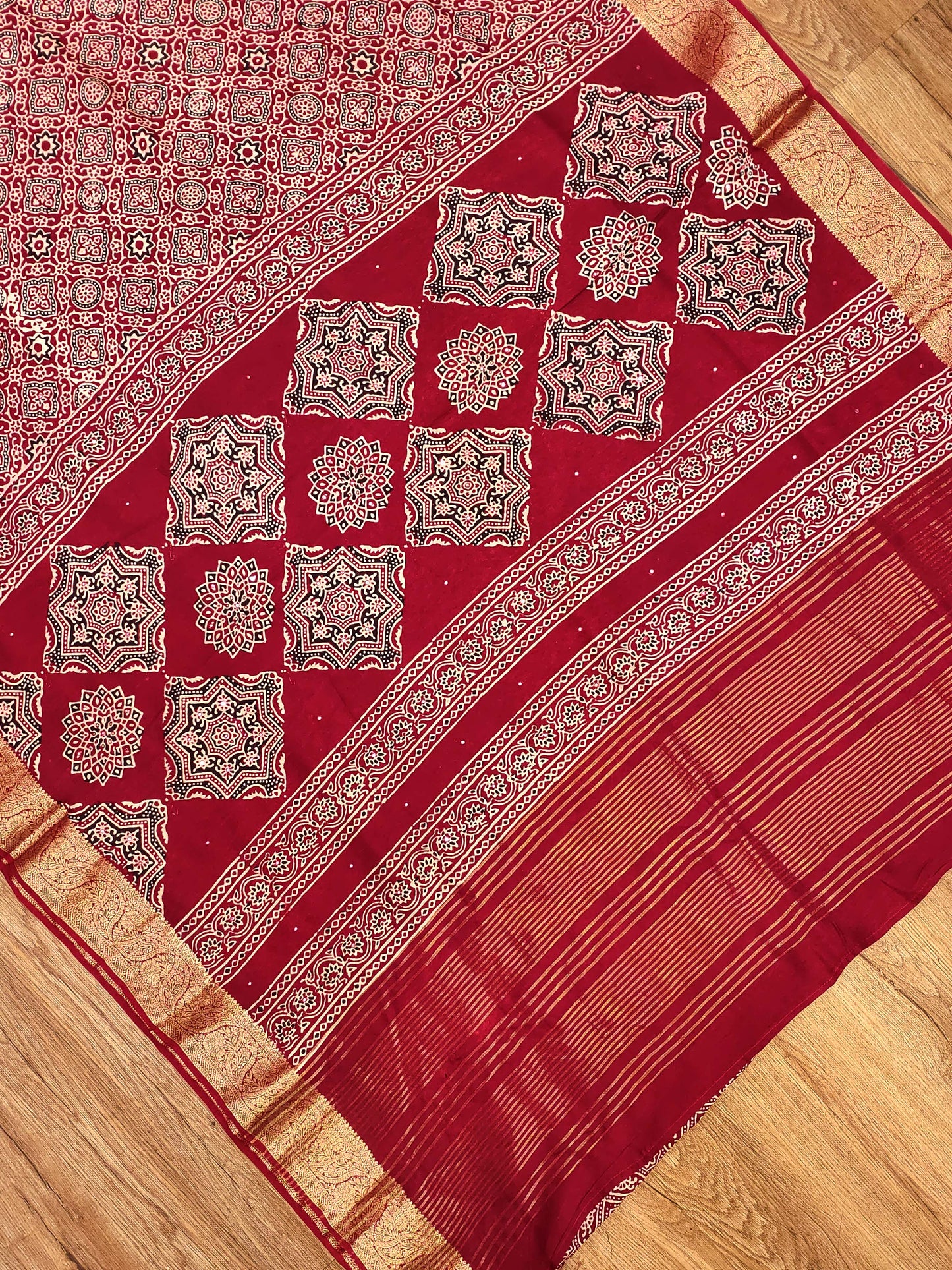 Ajrak Print on Viscose