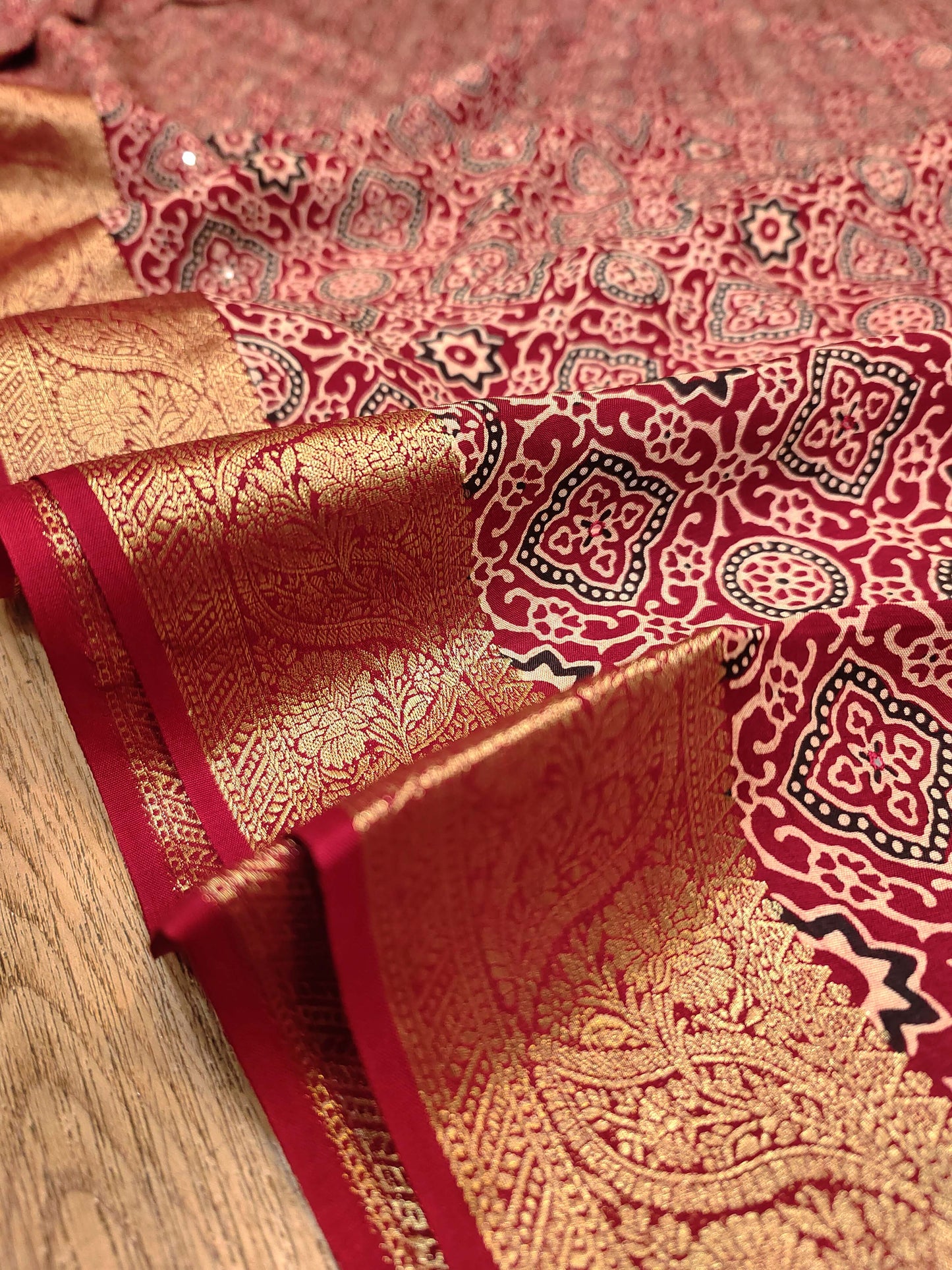 Ajrak Print on Viscose