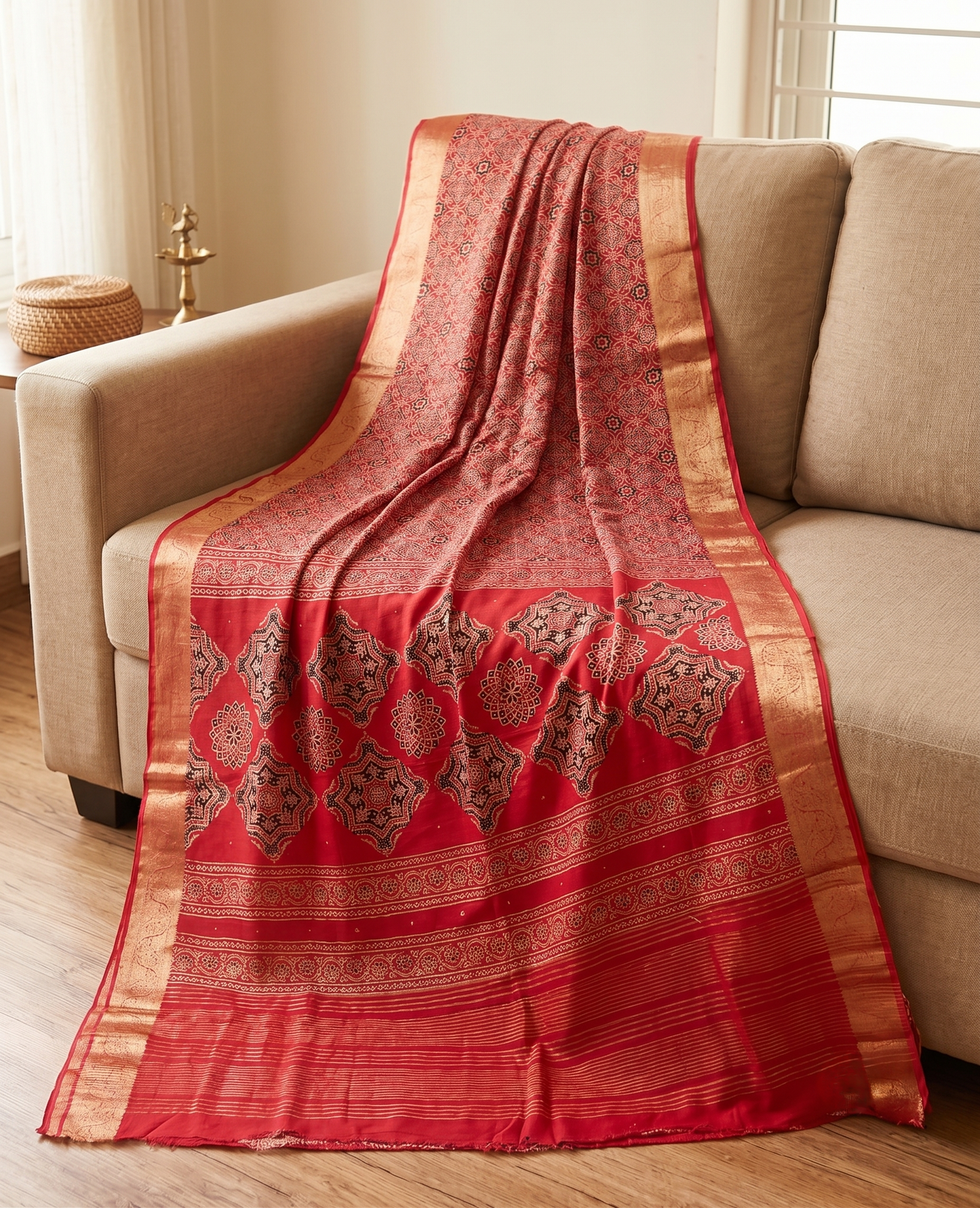 Ajrak Print on Viscose