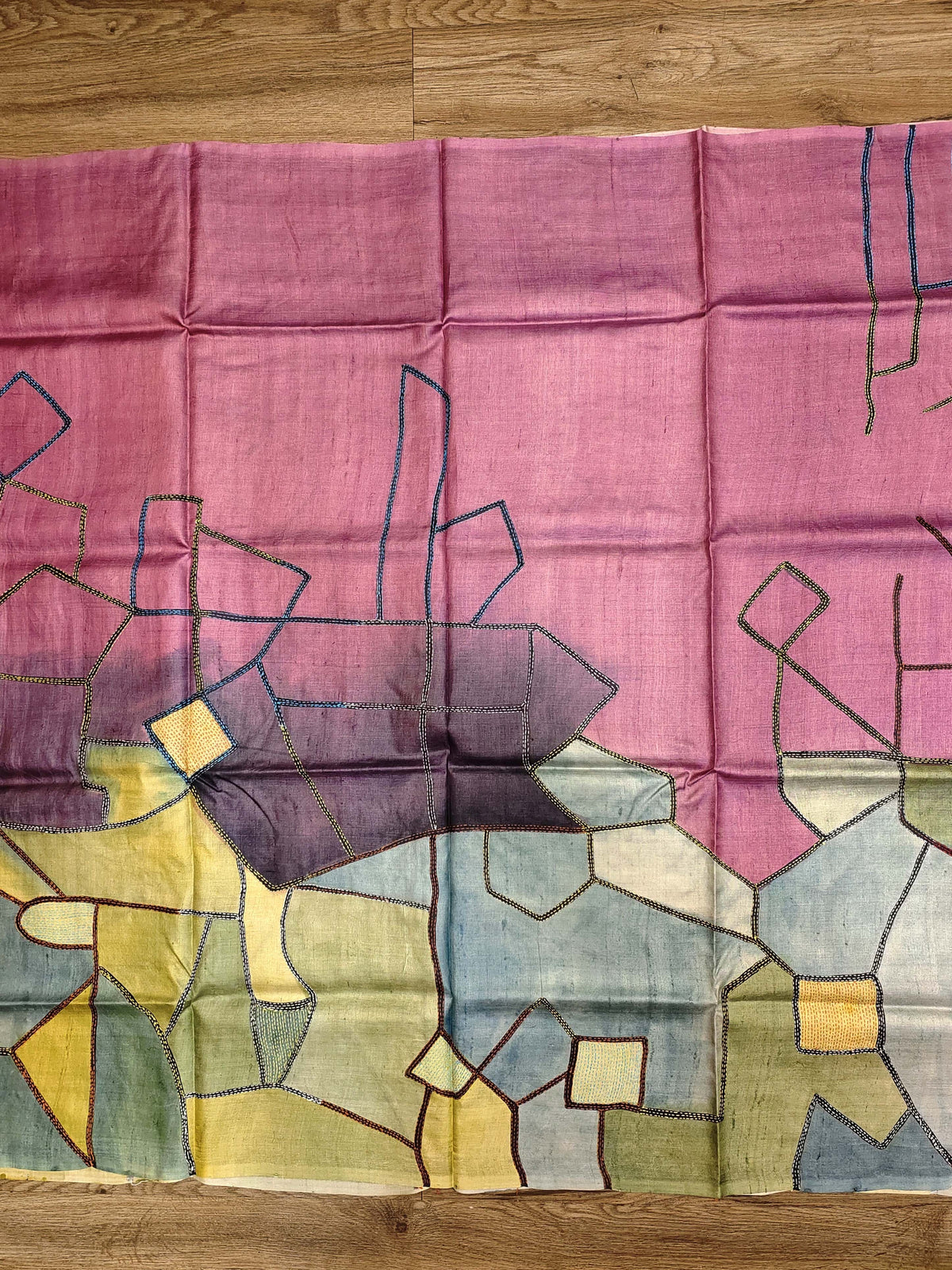 Kantha Chitra Tussar Saree