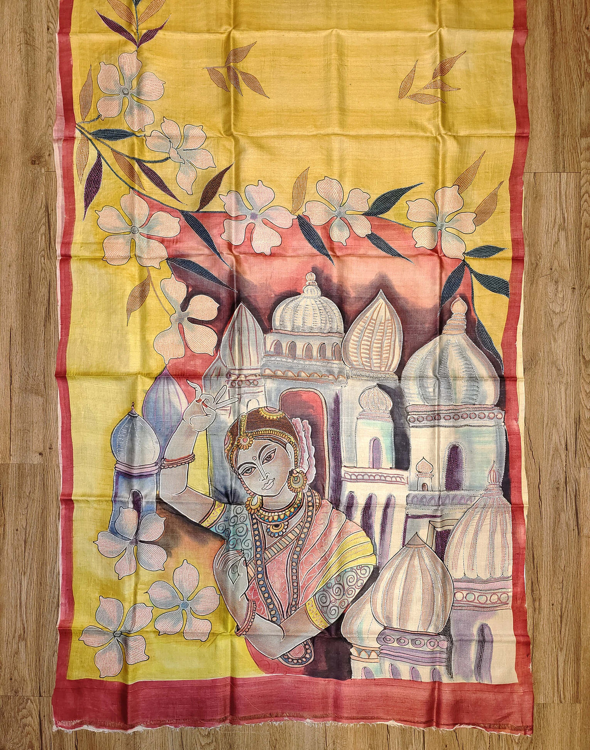 Kantha Chitra Tussar Saree