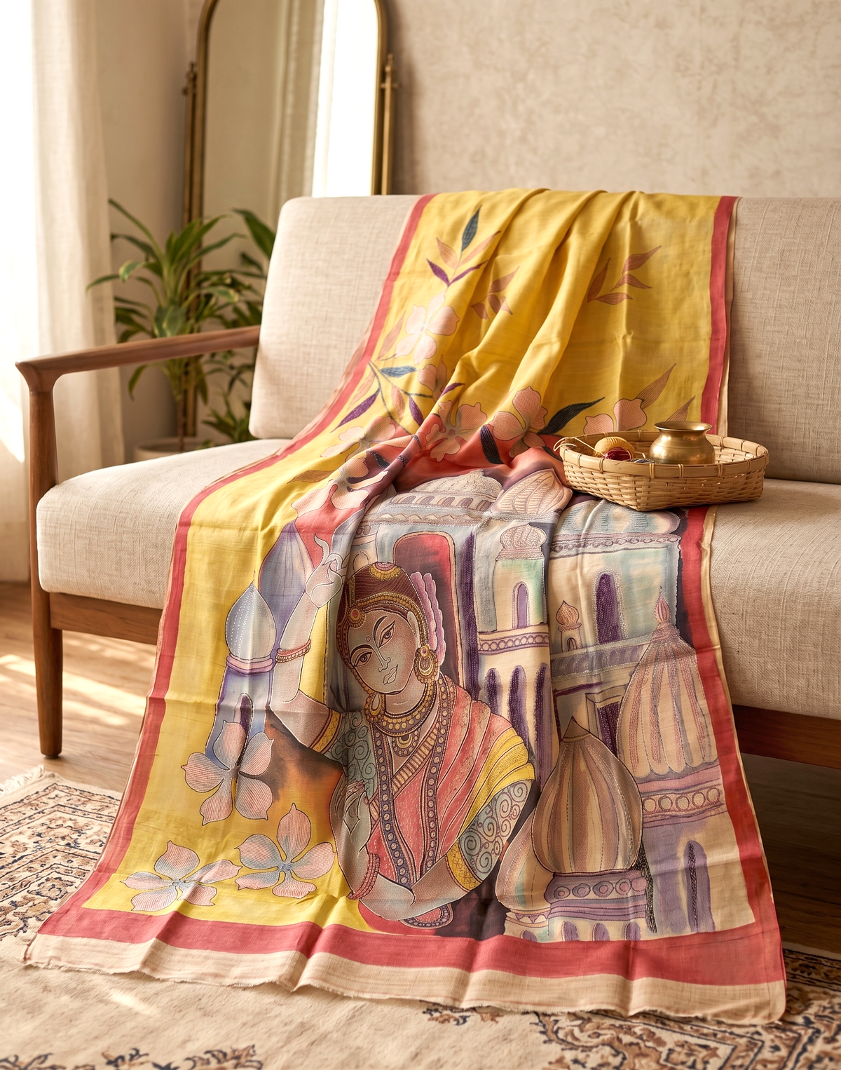 Kantha Chitra Tussar Saree