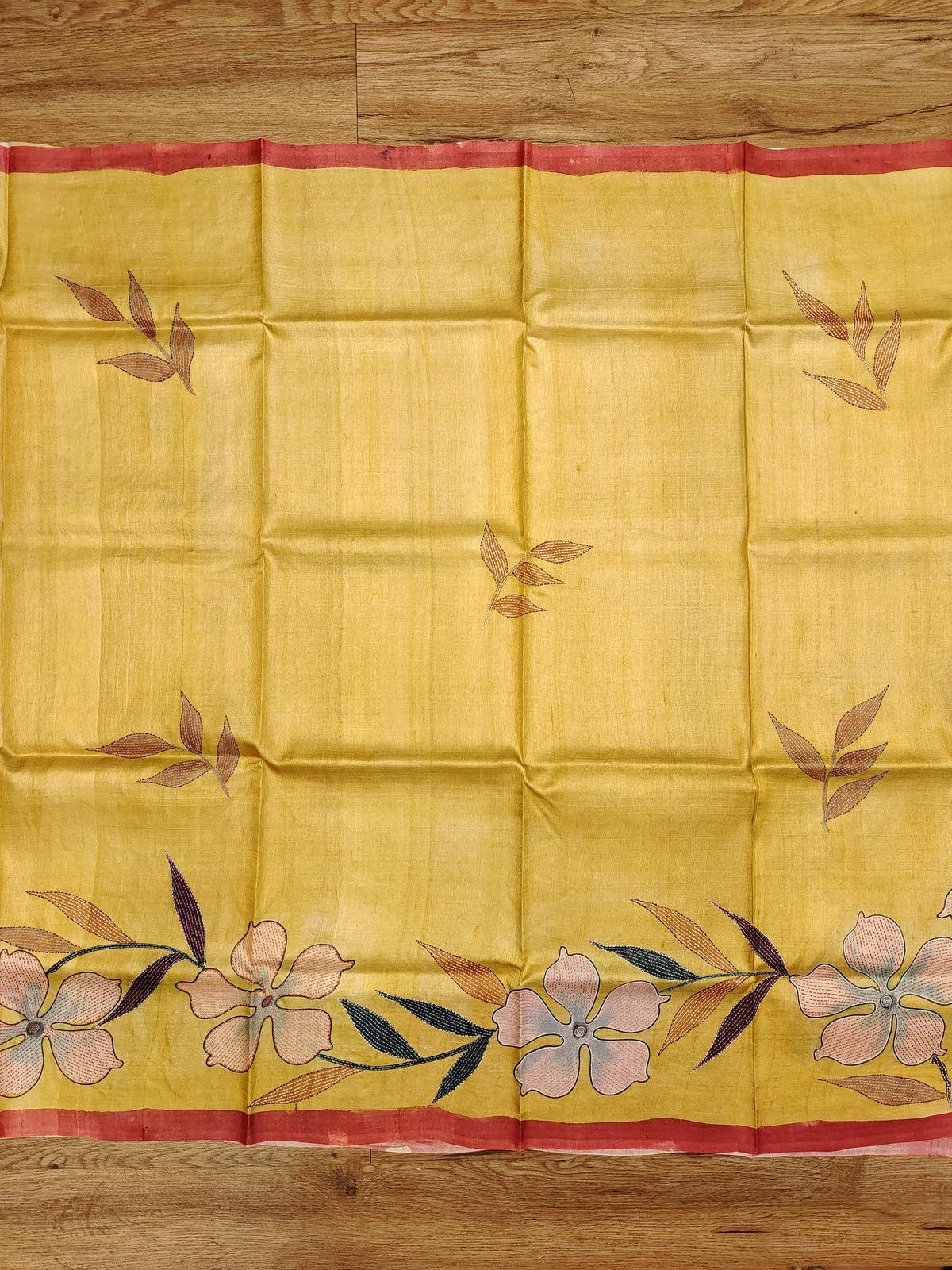 Kantha Chitra Tussar Saree