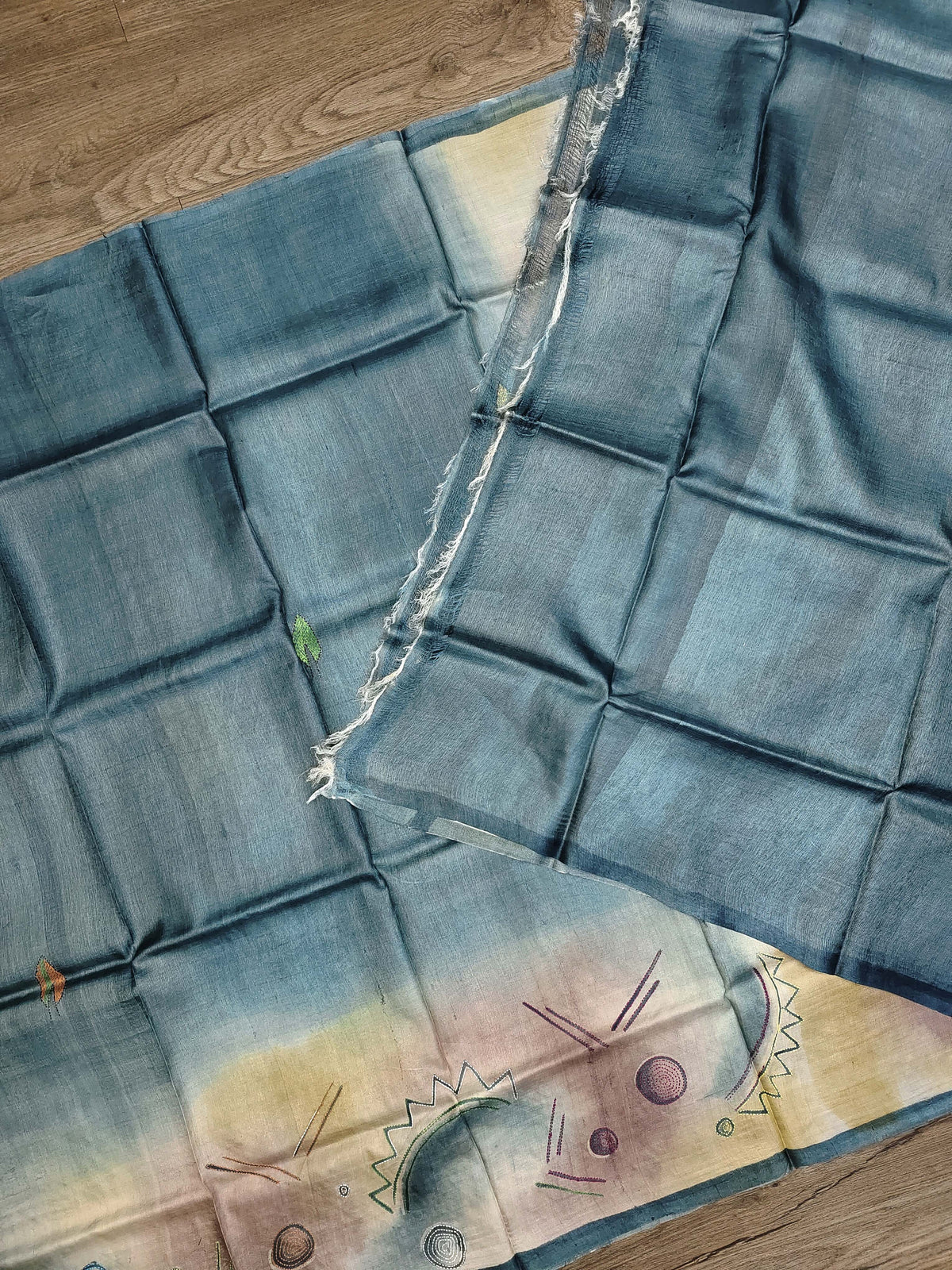 Kantha Chitra Tussar Saree
