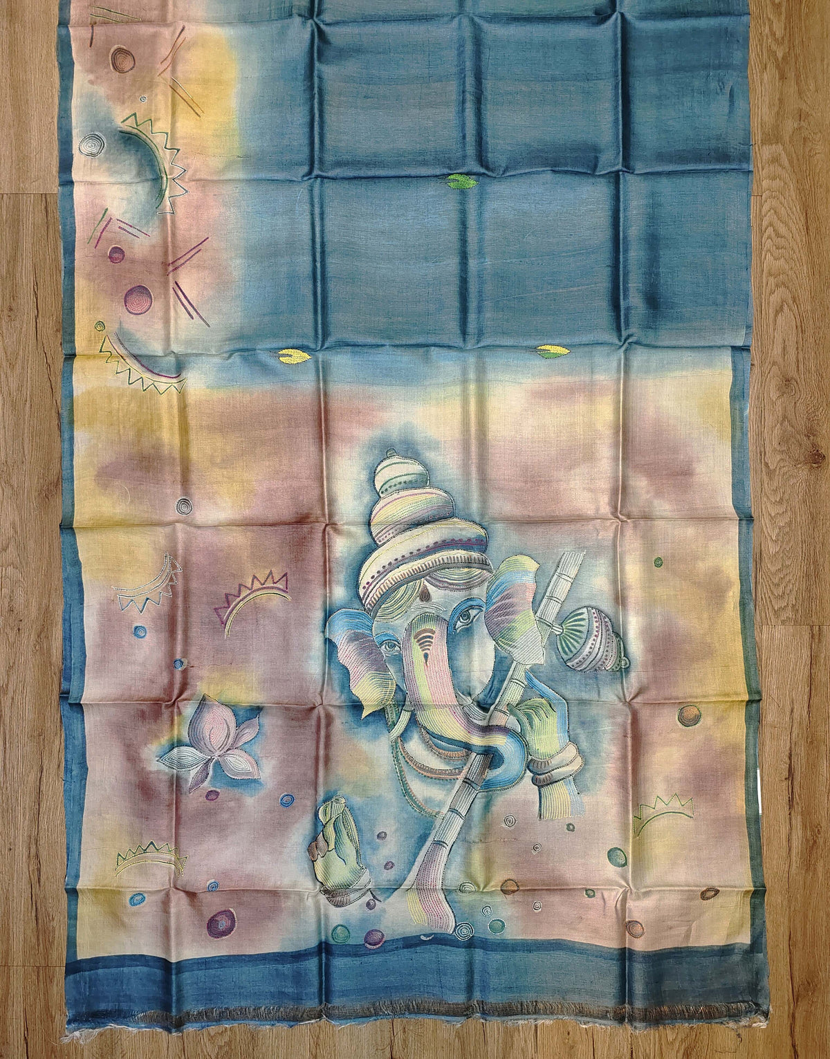 Kantha Chitra Tussar Saree
