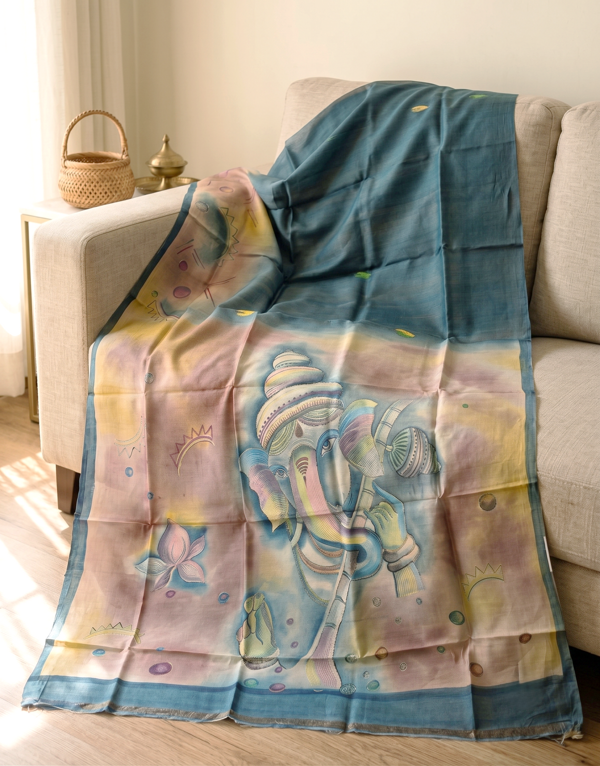 Kantha Chitra Tussar Saree
