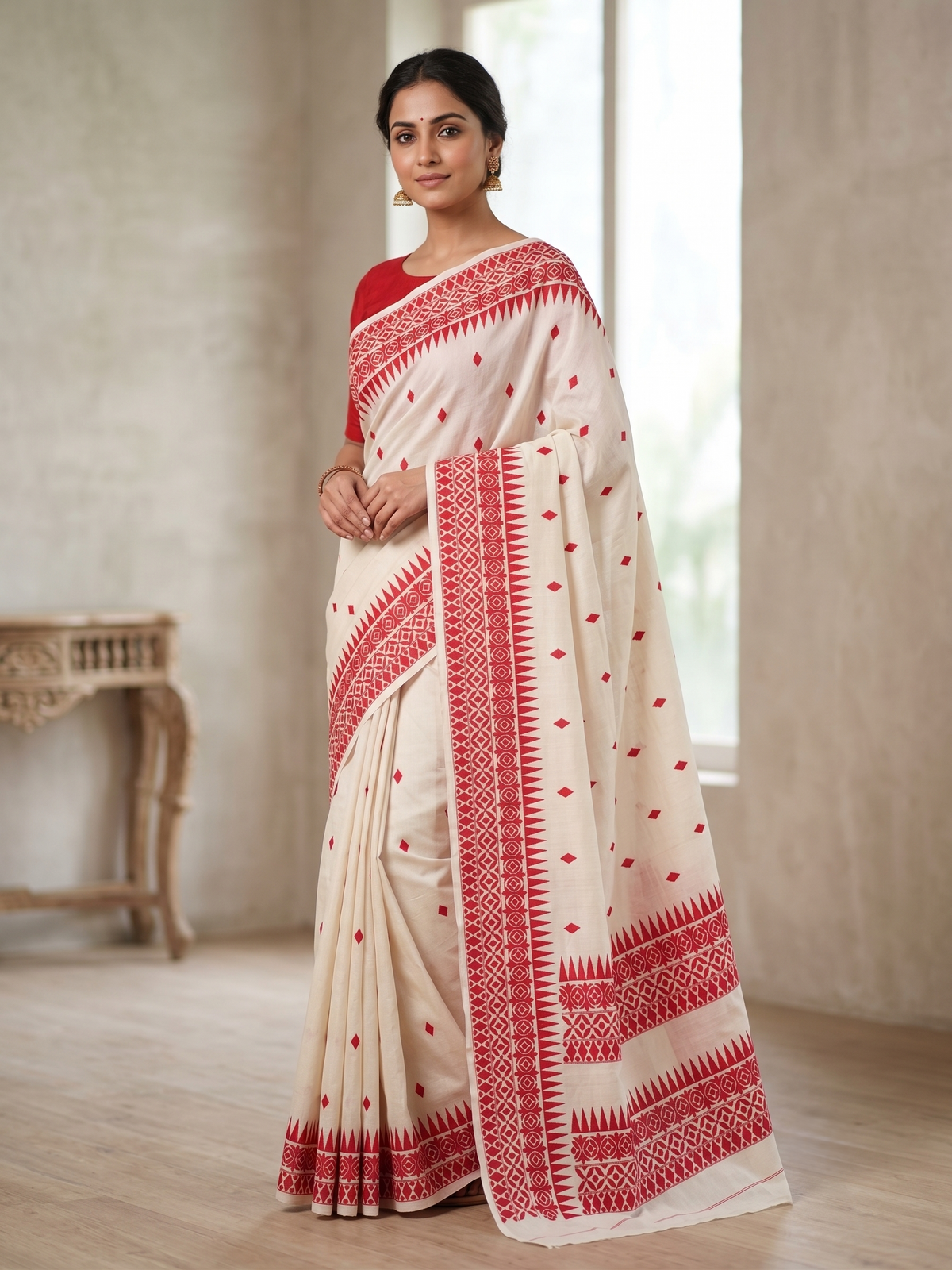 Embroidery on Semi silk