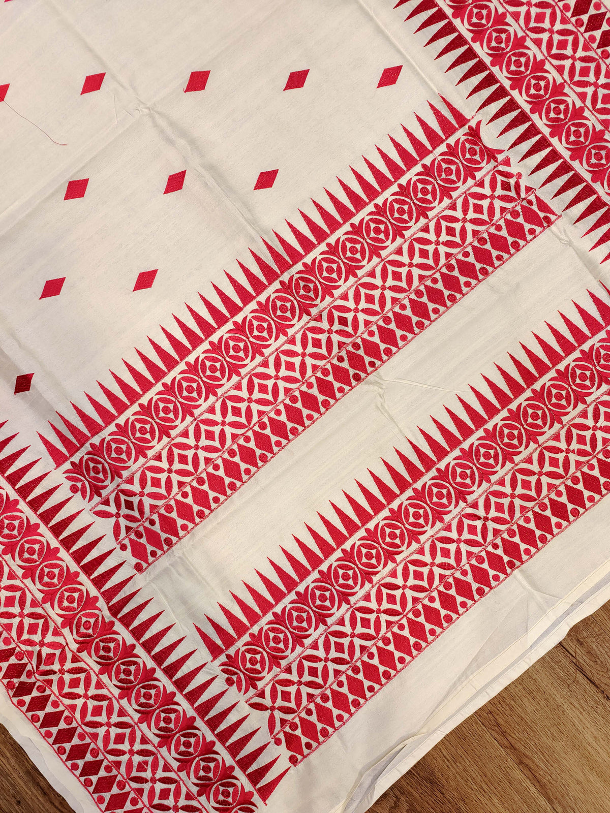 Embroidery on Semi silk