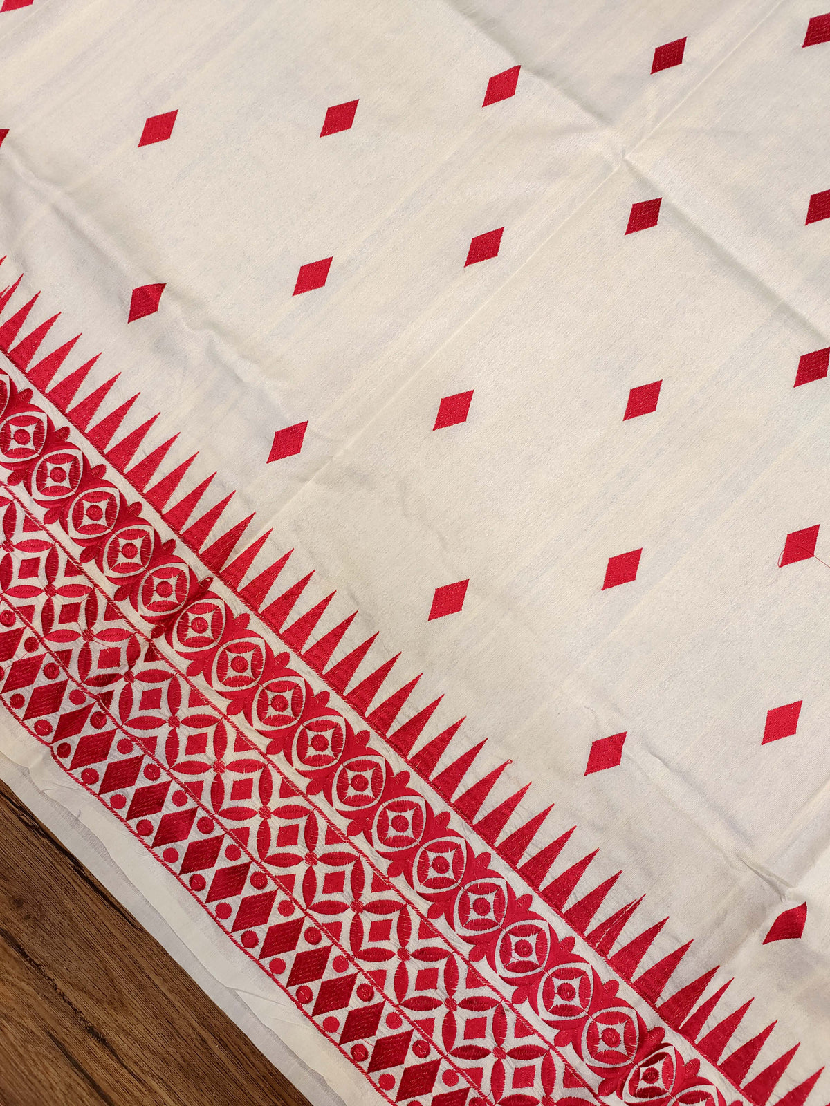 Embroidery on Semi silk