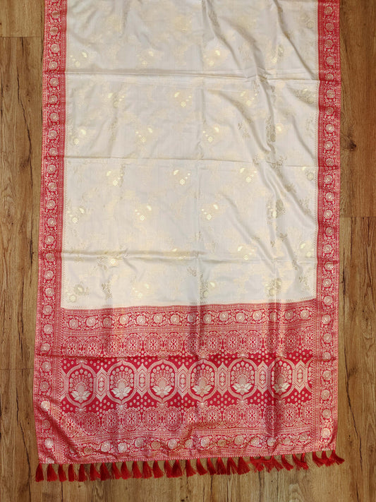 Gulab Jaal Semi-Silk Saree