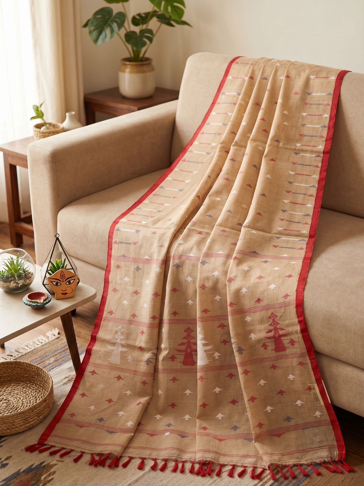 Cotton Tussar Jamdani