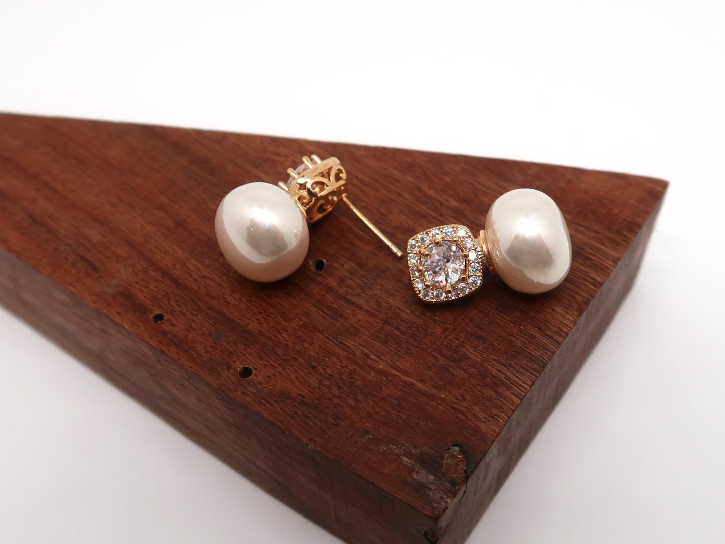 Pearl Halo Studs