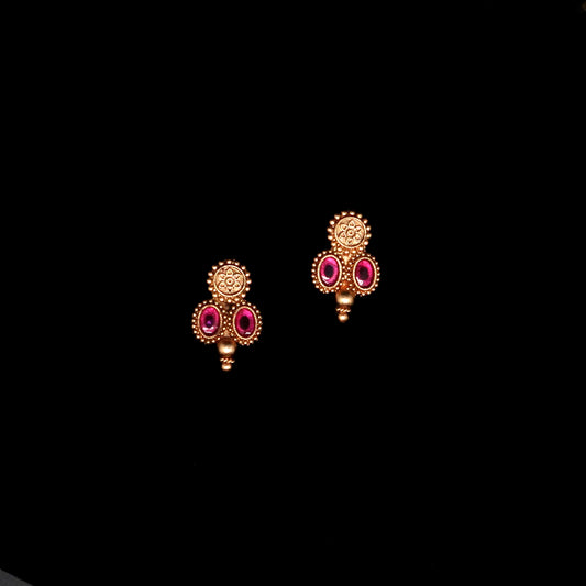 Traditional Temple Stone Necklace Set