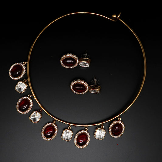 Rajasthani Kundan Drop Necklace Set