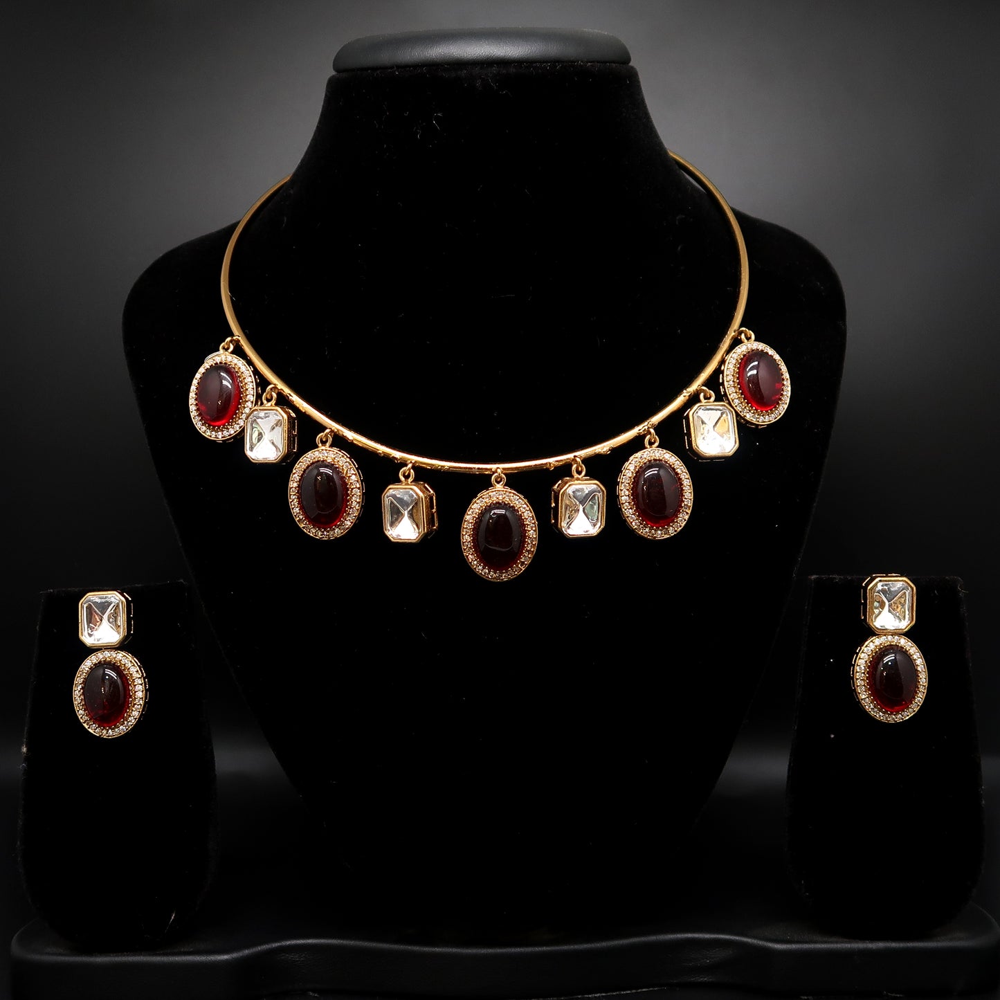 Rajasthani Kundan Drop Necklace Set