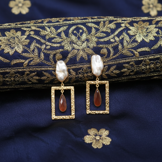 Pearl Frame Drops