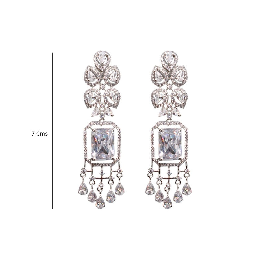 Timeless White Crystal Statement Earrings